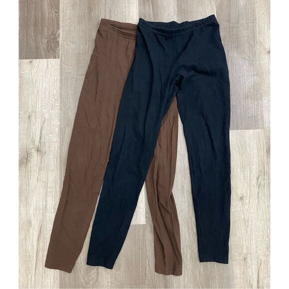 American Apparel Brown & Black Leggings, Size Medium - Picture 1 of 12